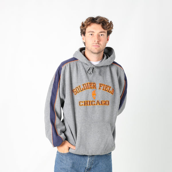 Grey y2ks Soldier Field Chicago Hoodie (XL)